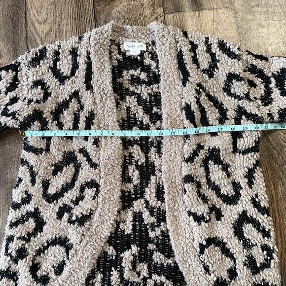 Super Fuzzy Knit Leopard Print Open Front Cardigan - Picture 10 of 14